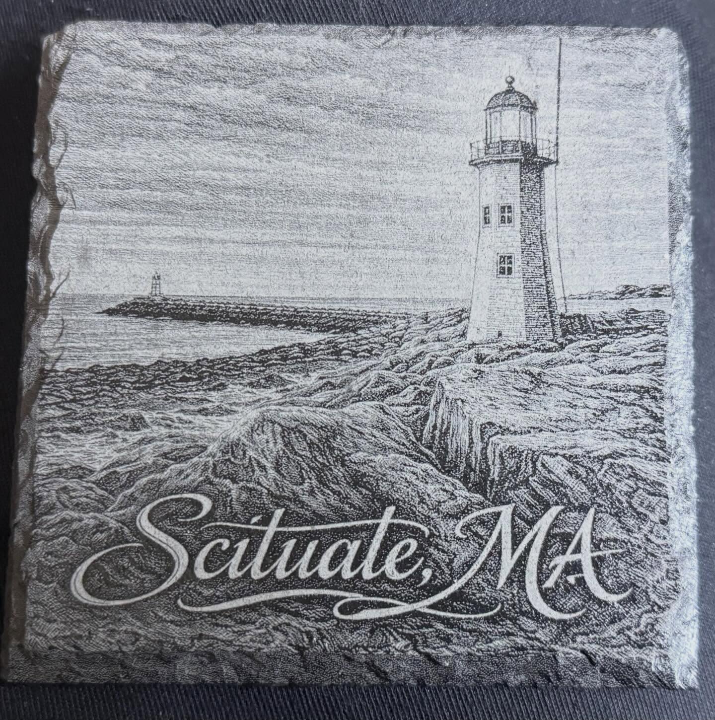 Scituate Lighthouse Slate Coaster