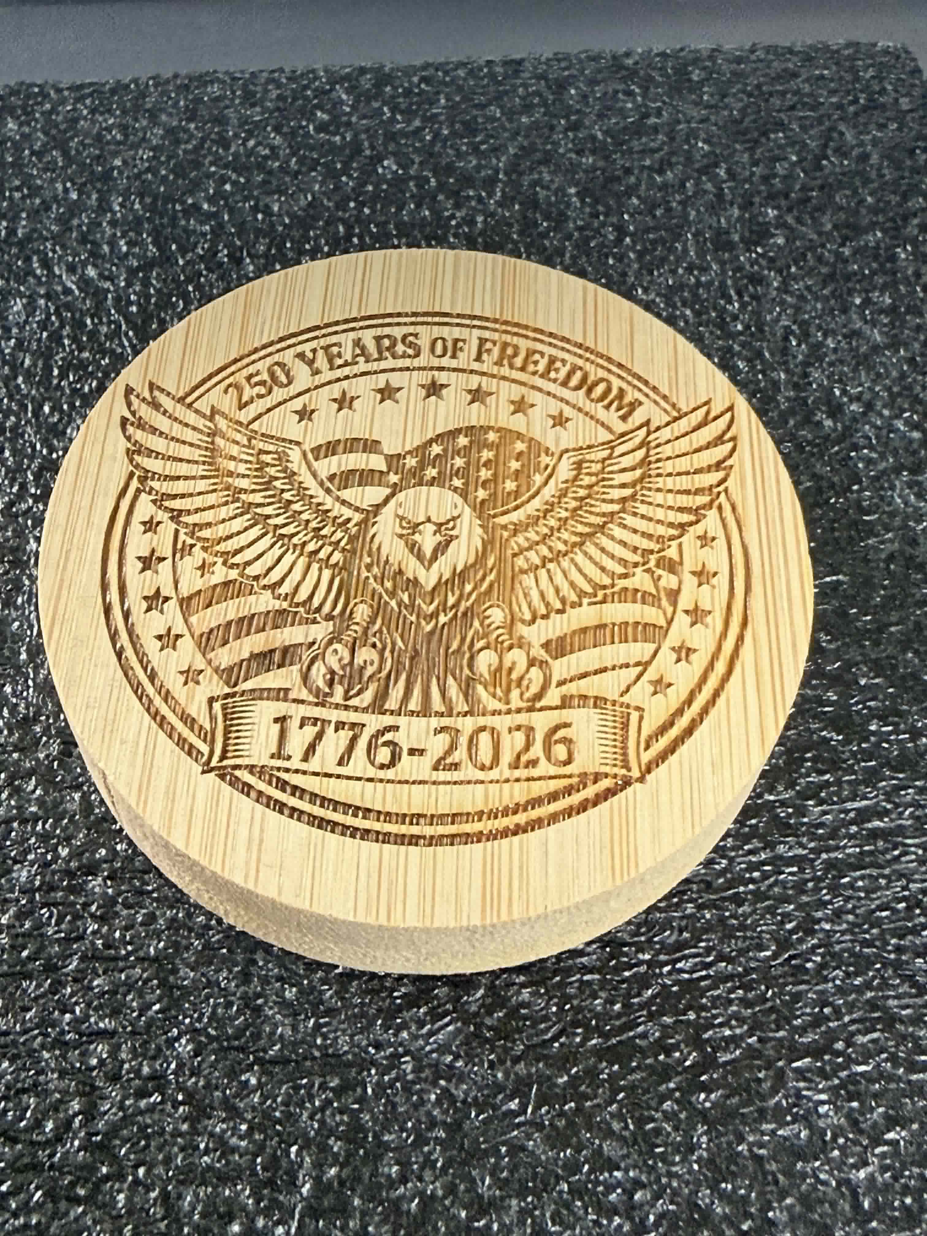 250 Years of Freedom Magnetic Bamboo Bottle Opener – 1776-2026