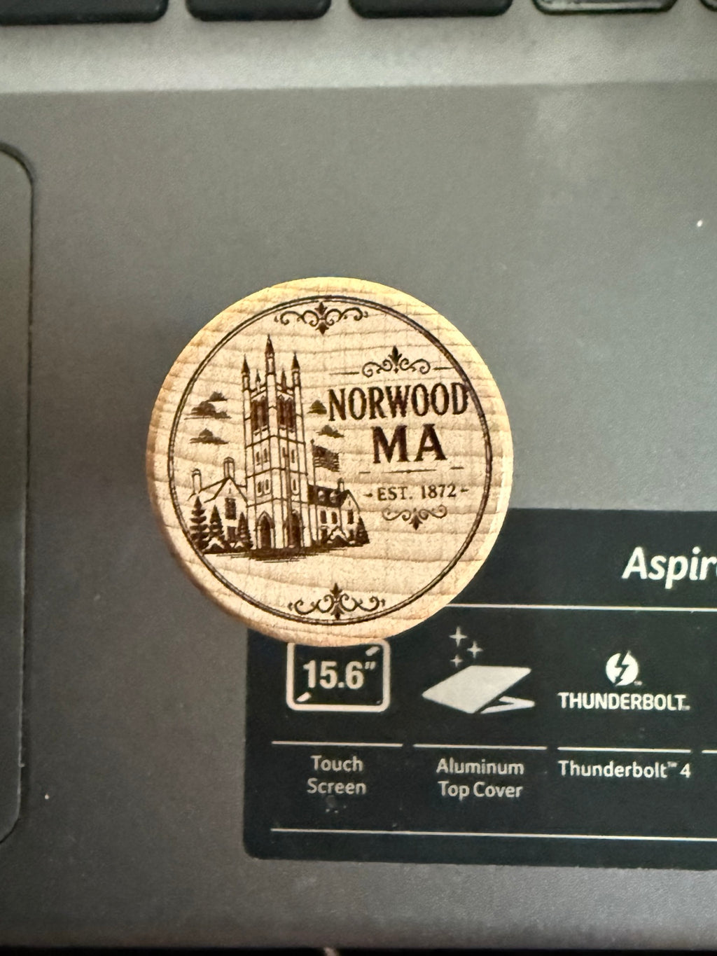 Norwood Est. 1872 Wooden Birch Magnet
