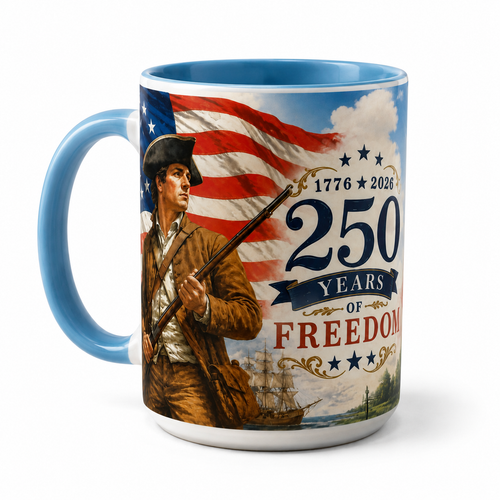250 Years of Freedom Commemorative Mug – 15 oz