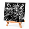 Viking Mirror with Wooden Easel