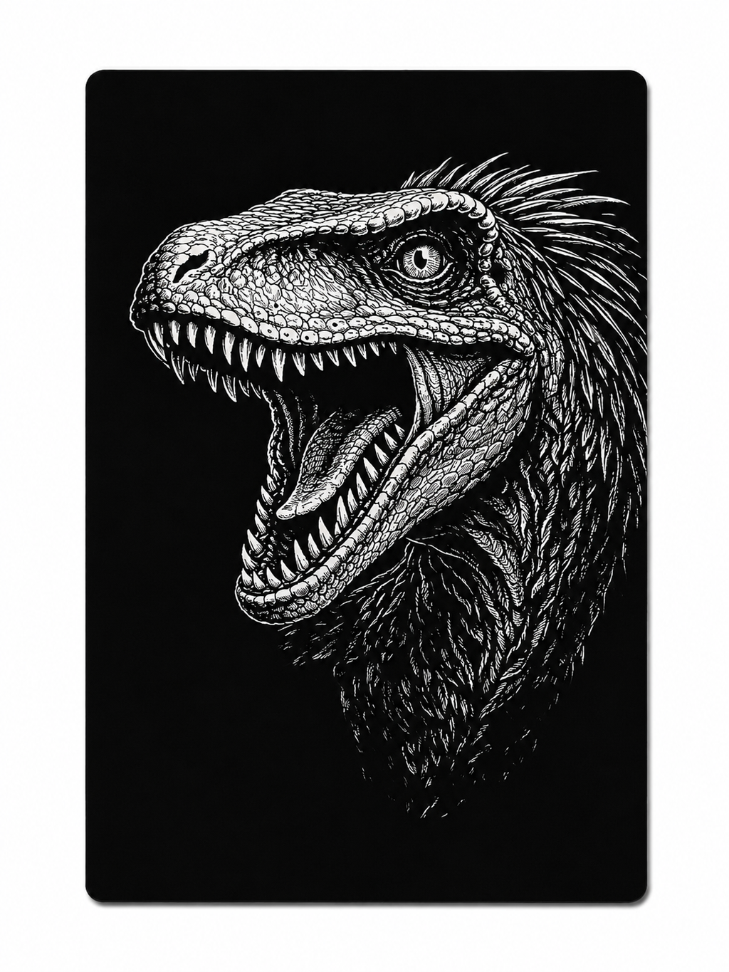Velociraptor Fridge Magnet – Anodized Aluminum