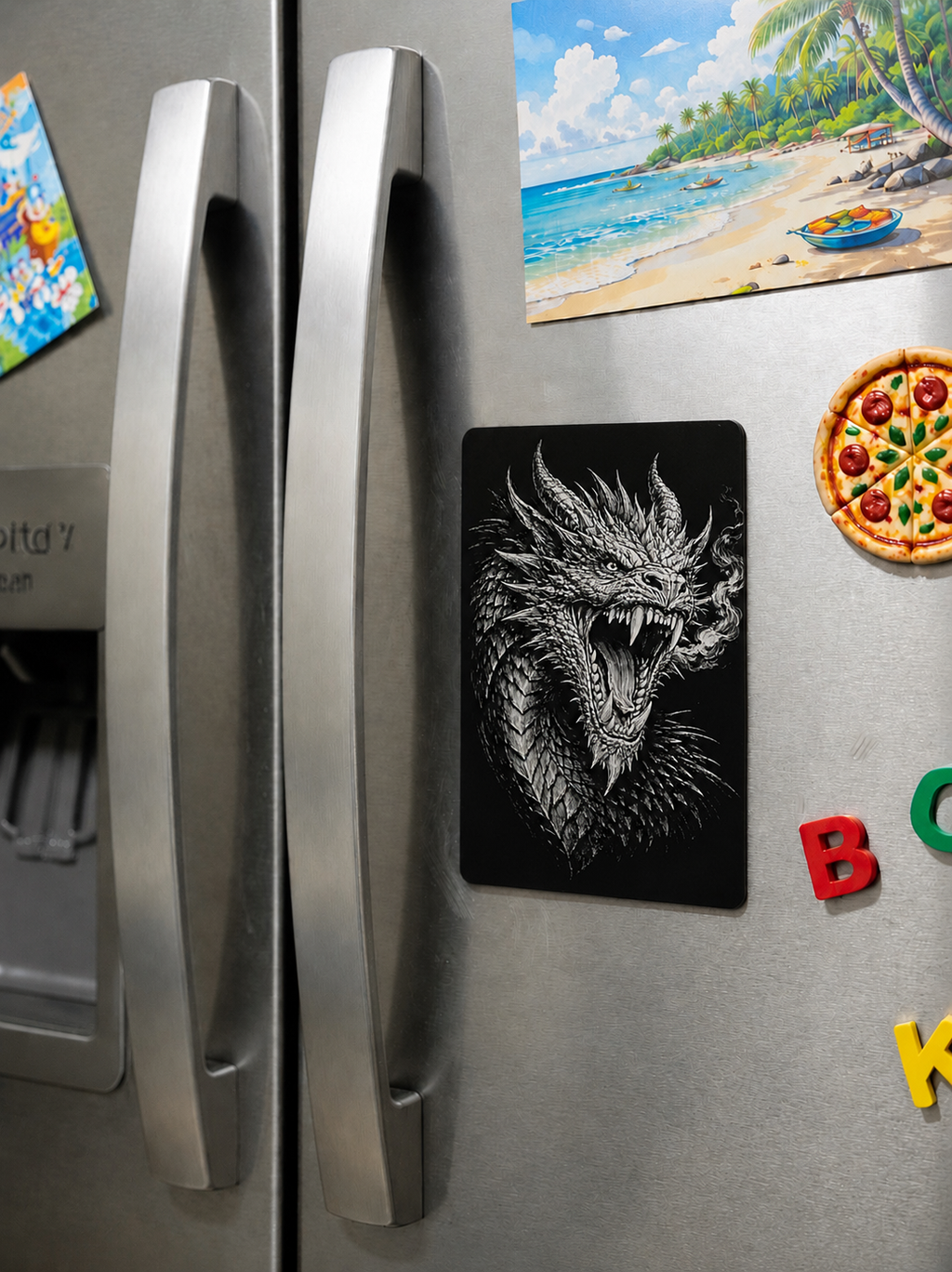 Dragon Fridge Magnet – Anodized Aluminum