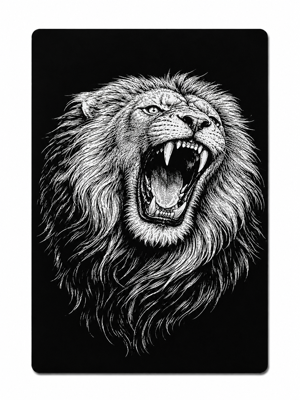 King of the Jungle Roaring Lion Fridge Magnet – Anodized Aluminum