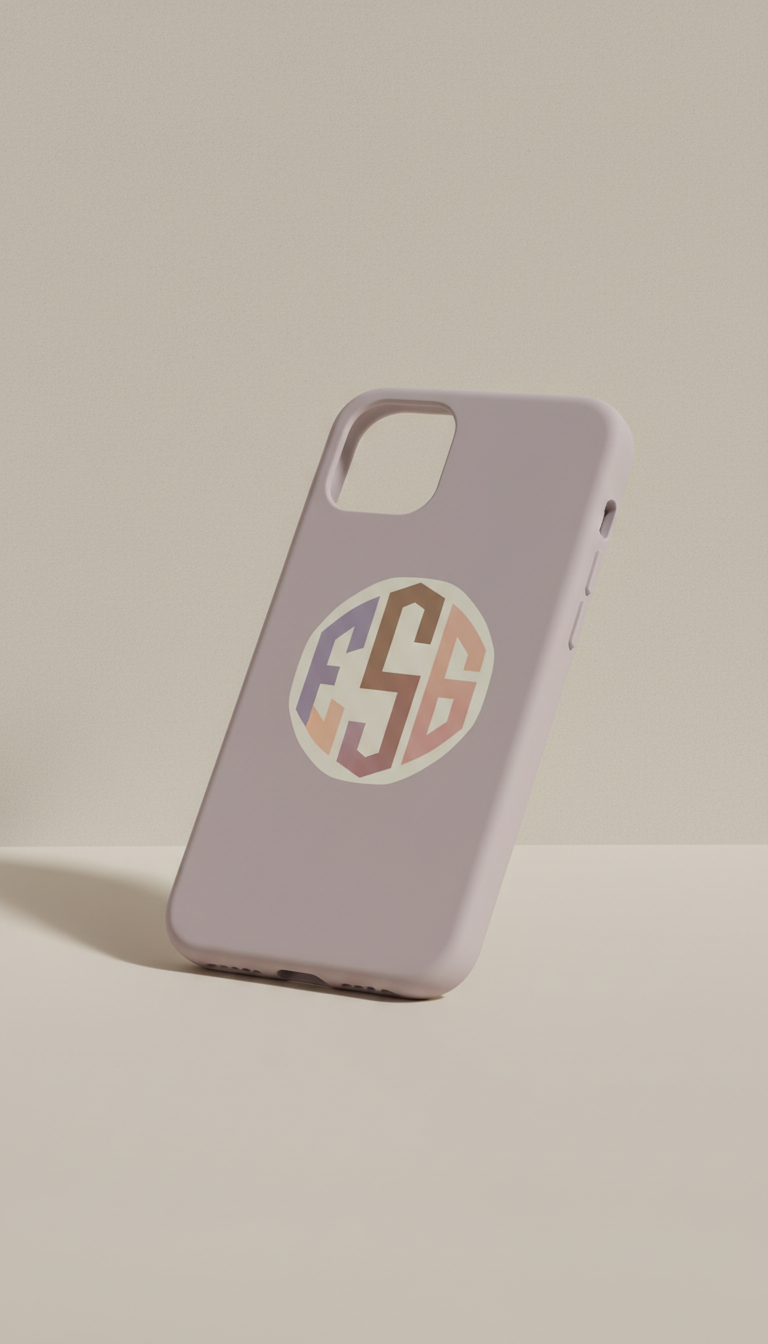 Monogrammed Sublimated Phone Case