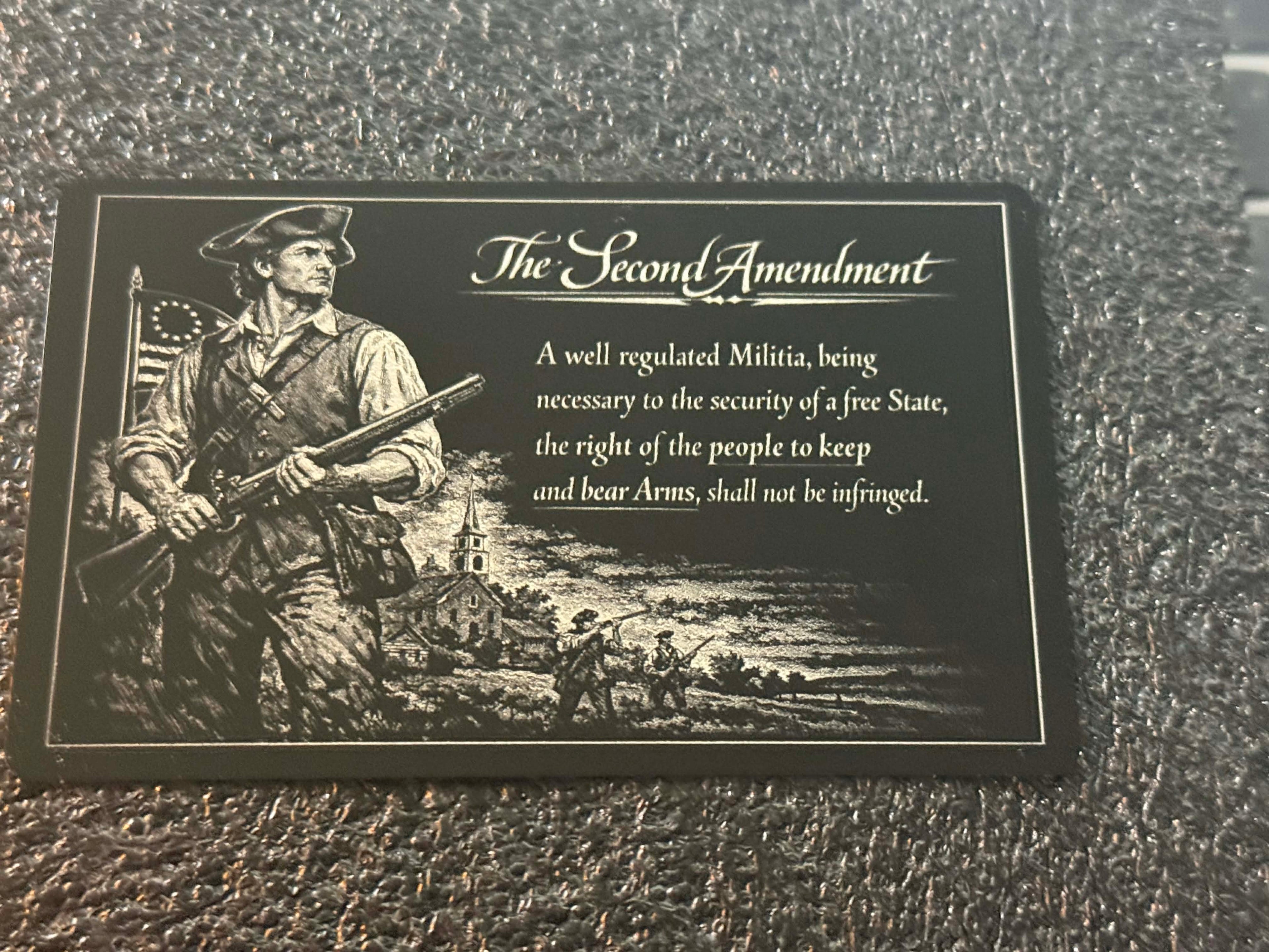 2nd Amendment Refrigerator Magnet – Anodized Aluminum